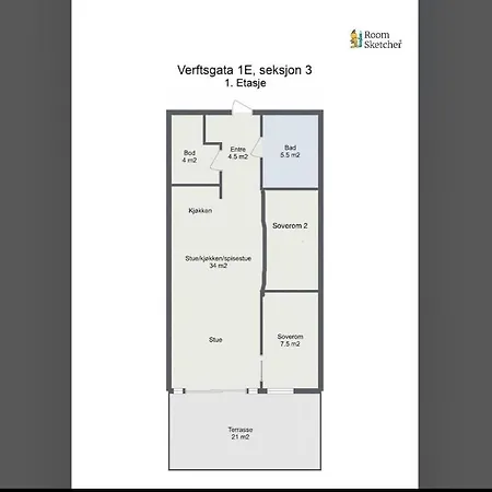 Modern Three-room Apartment, Private Terrace And Roof Terrace Apartment Trondheim